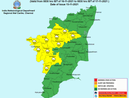 Weather Forecast For Tamilnadu And Puducherry For 16th Nov