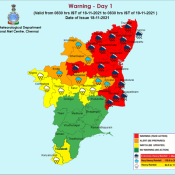 Weather Forecast For Tamilnadu And Puducherry For 18th Nov