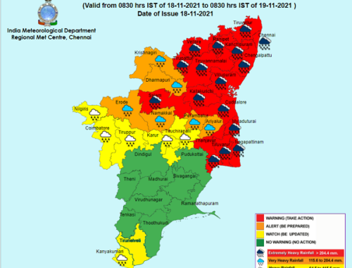 Weather Forecast For Tamilnadu And Puducherry For 18th Nov