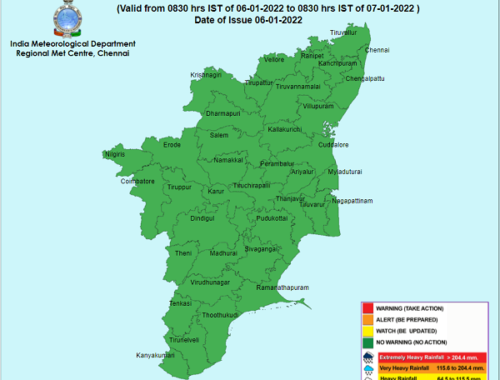தமிழ்நாடு மற்றும் புதுச்சேரி வானிலை முன்னறிவிப்பு ஜனவரி 6